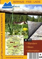 Alpenwelt Luftbildpanorama & Wanderkarte: Alpenwelt Luftbildpanorama & Wanderkarte Serfaus-Fiss-Ladis