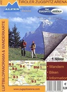 Alpenwelt Luftbildpanorama & Wanderkarte: Alpenwelt Luftbildpanorama & Wanderkarte Tiroler Zugspitzarena