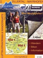 Alpenwelt Luftbildpanorama & Wanderkarte: Alpenwelt Luftbildpanorama & Wanderkarte Zillertal - Mayrhofen