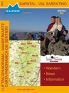 Alpenwelt Wanderkarte & Luftbildpanorama: Alpenwelt Wanderkarte & Luftbildpanorama Sarntal. Val Sarentino