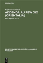 Raymond Arveiller, Ma Pfister, Max Pfister - Addenda au FEW XIX (Orientalia)