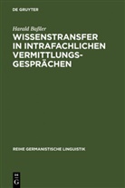Harald Baßler - Wissenstranfer in intrafachlichen Vermittlungsgesprächen