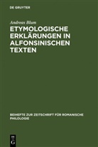 Andreas Blum - Etymologische Erklärungen in alfonsinischen Texten