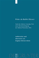 Dagmar B¿rner-Klein, Dagmar Börner-Klein - Pirke de-Rabbi Elieser