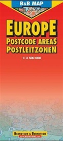 Borch / Berndtson Map: Europa Postleitzahlen, plano. Europe Postcode Areas, flat
