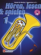 Tijmen Botma, Jaap Kastelein - Hören, lesen & spielen, Schule für Bariton / Euphonium in C (BC), m. Audio-CD. Bd.1