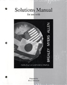 Franklin Allen, Richard Brealey, Richard A Brealey, Richard A. Brealey, Stewart C. Myers - Solutions Manual for Use with CD: