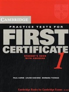 Cambridge Practice Tests for First Certificate - Bd.1: Self-study edition
