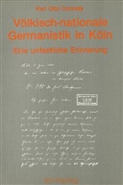 Karl O. Conrady, Karl Otto Conrady - Völkisch-nationale Germanistik in Köln