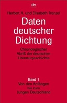Elisabeth Frenzel, Herbert A. Frenzel - Daten deutscher Dichtung 1. Tl.1