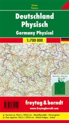 Freytag-Berndt und Artaria KG, Freytag-Bernd und Artaria KG, Freytag-Berndt und Artaria KG - Freytag Berndt Poster, mit Metallstäben: Deutschland Physisch, 1:700.000, Poster metallbestäbt