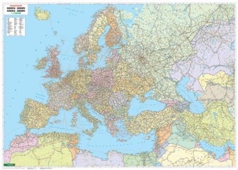Freytag-Berndt und Artaria KG, Freytag-Bernd und Artaria KG, Freytag-Berndt und Artaria KG - Freytag Berndt Poster, mit Metallstäben: Europa - Naher Osten - Zentralasien politisch 1:5,5 Mill., metallbestäbt - Plano