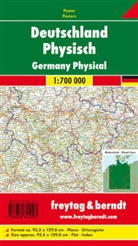 freytag &amp; berndt, Freytag-Berndt und Artaria KG, Freytag-Bernd und Artaria KG - Freytag Berndt Poster, ohne Metallstäbe: Deutschland physisch, 1:700.000, Poster