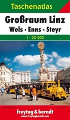 Freytag Berndt Stadtplan: Freytag & Berndt Stadtplan Großraum Linz-Wels-Enns-Steyr, Taschenatlas