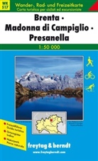 Freytag Berndt Wanderkarten: Freytag & Berndt Wander-, Rad- und Freizeitkarte Brenta, Madonna di Campiglio, Presanella