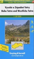 Freytag Berndt Wanderkarten: Freytag & Berndt Wander-, Rad- und Freizeitkarte Hohe Tatra und Westliche Tatra. Vysoke a Zapadne Zatry