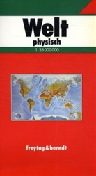 Freytag Berndt Weltkarten: Freytag & Berndt Weltkarte Welt, physisch