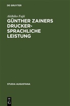 Akihiko Fujii - Günther Zainers druckersprachliche Leistung