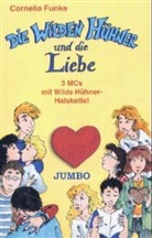 Cornelia Funke - Die Wilden Hühner und die Liebe, 3 Cassetten, m. 'Wilde Hühner-Halskette'