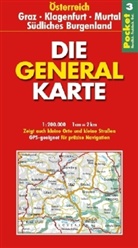 Die Generalkarten Österreich Pocket - Bl.3: Die Generalkarte Österreich Pocket Graz, Klagenfurt, Murtal, Südliches Burgenland