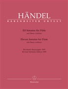 Georg Fr. Händel, Georg Friedrich Händel - Elf Sonaten für Flöte und Basso continuo. Eleven Sonatas for Flute and Figured Bass, 2 Hefte