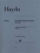 Joseph Haydn, Georg Feder - Haydn, Joseph - Sämtliche Klaviersonaten, Band III. Bd.3