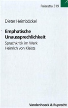 Dieter Heimböckel - Emphatische Unaussprechlichkeit
