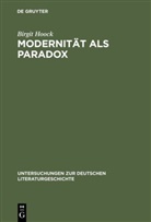 Birgit Hoock - Modernität als Paradox