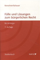 Ferdinand Kerschner, Martin Schauer - Fälle und Lösungen zum bürgerlichen Recht für Anfänger (f. Österreich)