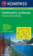 Kompass Karten: Kompass Karte Gotthard, Grimsel, Susten, Oberalp. S. Gottardo, Grimsel, Susten, Oberalp