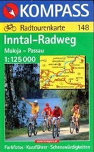 Kompass Karten: Kompass Karte Inntal-Radweg, Maloja-Passau