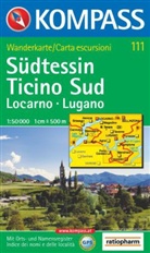 Kompass Karten: Kompass Karte Südtessin. Ticino Sud