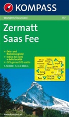 Kompass Karten: Kompass Karte Zermatt, Saas Fee
