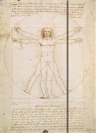 Leonardo da Vinci - Da Vinci's Study of Man, Magneto Blank Book, groß