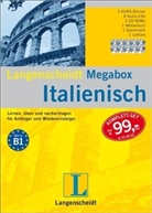 Langenscheidt Megabox Italienisch, 3 Kurs-Bücher, 8 Audio-CDs, 2 CD-ROMs, Wörterbuch, Grammatik u. Lektüre