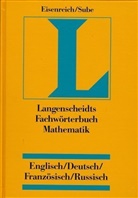 Langenscheidts Fachwörterbuch Mathematik, Englisch-Deutsch-Französisch-Russisch