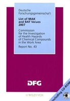 List of MAK and BAT Values 2007, w. CD-ROM