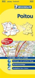 Michelin Karten - Bl.322: Michelin Karte Poitou. Deux-Sevres, Vienne