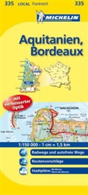 Michelin Karten - Bl.335: Michelin Karte Aquitanien, Bordeaux. Gironde, Landes