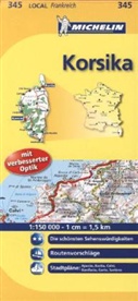 Michelin Karten - Bl.345: Michelin Karte Korsika. Corse-du-Sud, Haute-Corse