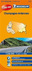 Michelin Karten - Bl.515: Michelin Karte Champagne, Ardennen. Champagne-Ardenne