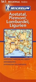 Michelin Karten - Bl.561: Michelin Karte Aostatal, Piemont, Lombardei, Ligurien. Italie Nord-Ouest