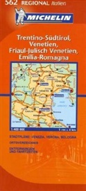 Michelin Karten - Bl.562: Michelin Karte Trentino-Südtirol, Venetien, Friaul-Julisch Venetien, Emilia-Romagna. Italie Nord-Est