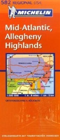 Michelin Karten - Bl.582: Michelin Karte Mid-Atlantic, Allegheny Highlands