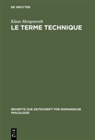 Klaus Morgenroth - Le terme technique