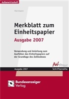 Merkblatt zum Einheitspapier, Ausgabe 2007