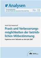 Horst-Udo Niedenhoff - Praxis und Verbesserungsmöglichkeiten der betrieblichen Mitbestimmung