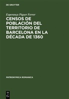 Esperanca Piquer Ferrer, Esperança Piquer Ferrer - Censos de población del territorio de Barcelona en la década de 1360
