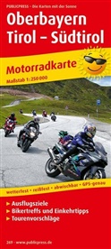 PublicPress Motorradkarten: PublicPress Motorradkarte Oberbayern - Tirol - Südtirol