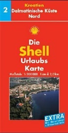 Die Shell Urlaubskarte Istrien, Kroatien, Slowenien - Bl.2: Die Shell Urlaubskarte Kroatien Dalamatinische Küste Nord. Dalmatien Coast North. Cote Dalmatienne Nord. Sjevernodalmatinska obala